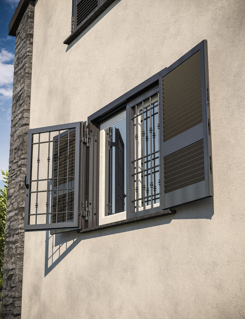grate e persiane per finestre e portefinestre blindate
