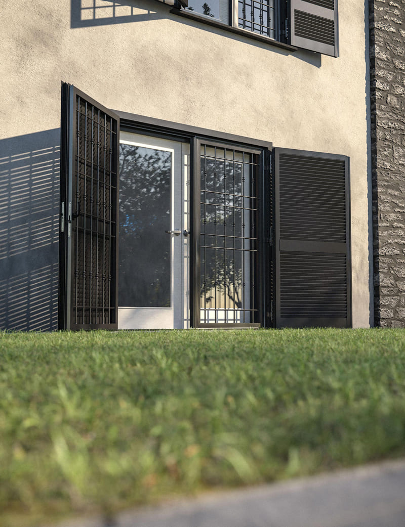 sistemi combinati persiana e inferriata di sicurezza