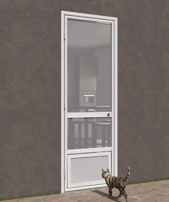 zanzariere a battente con passaggio animali